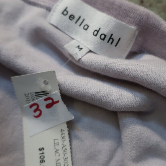 NWT Womens Bella Dahl Lilac Mist V-Neck Velour Blouse Top M - Picture 9 of 9